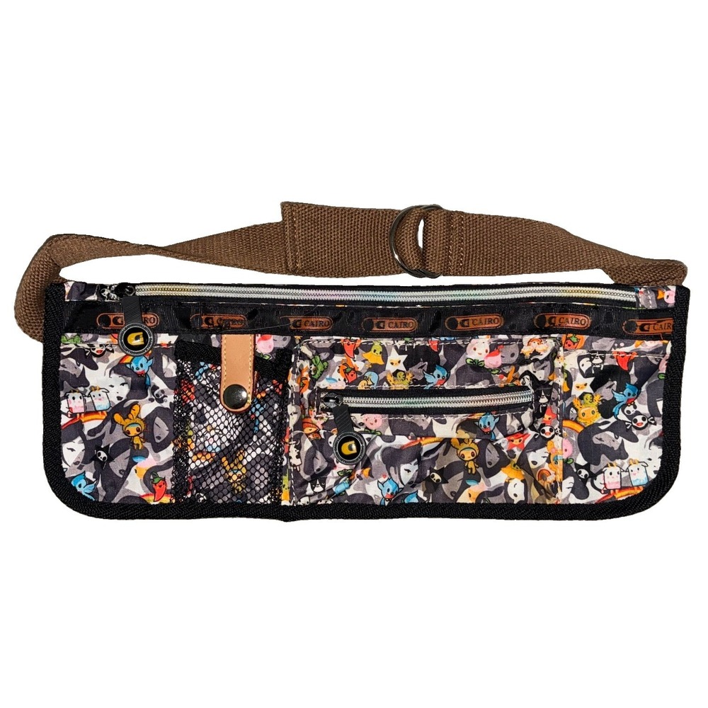 Cairo Fanny Pack Waist Bag Anime Print Y2K Vintage *spots